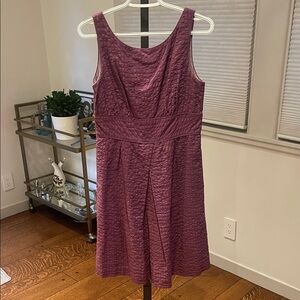 J. Crew Sleeveless Textured Midi Dress in Purple